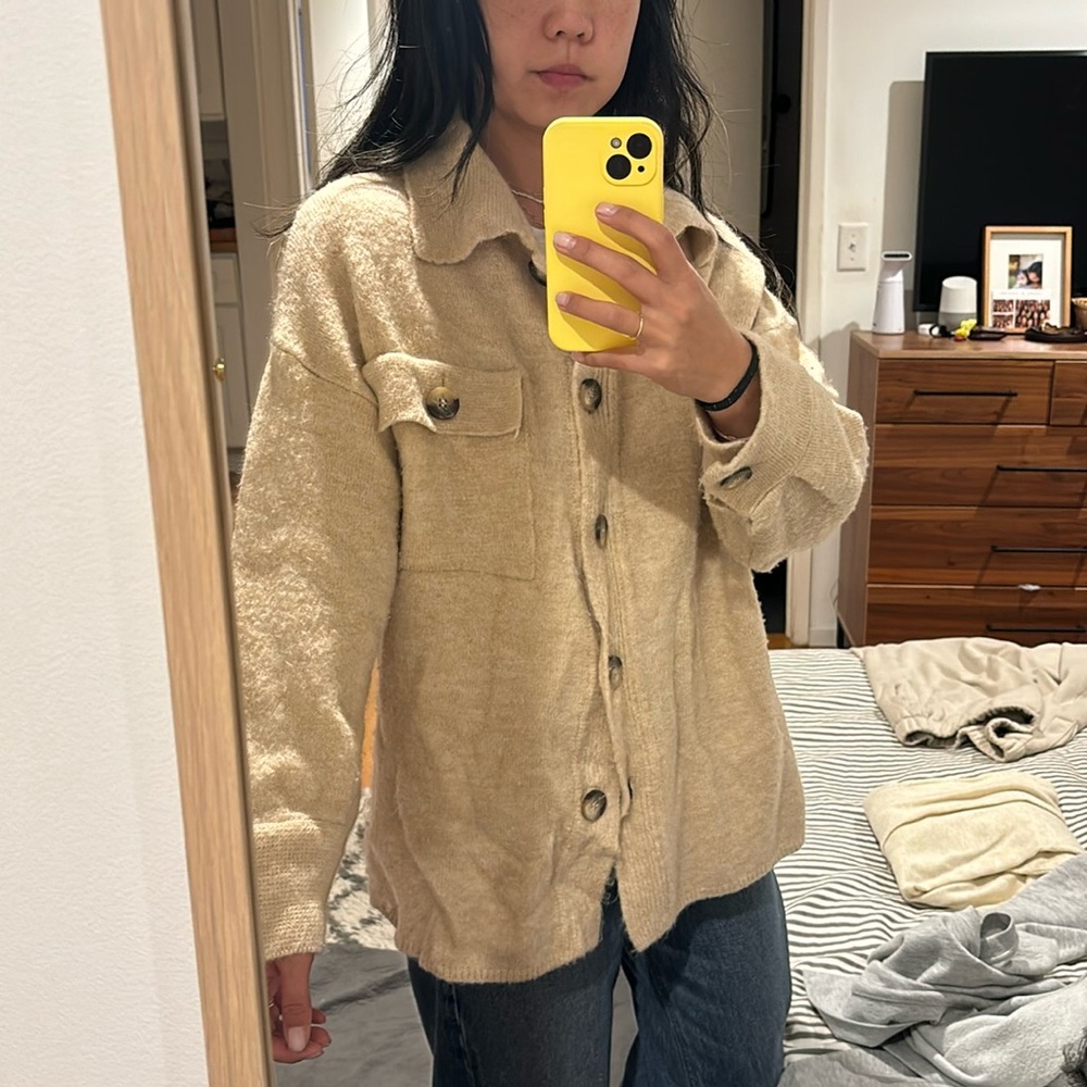 Mango Collared Sweater Shirt
